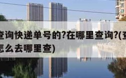 怎样查询快递单号的?在哪里查询?(查快递单号怎么去哪里查)